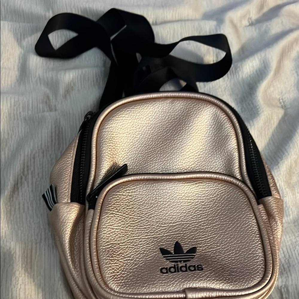 Adidas Gold Mini Backpack with Sporty Elegance